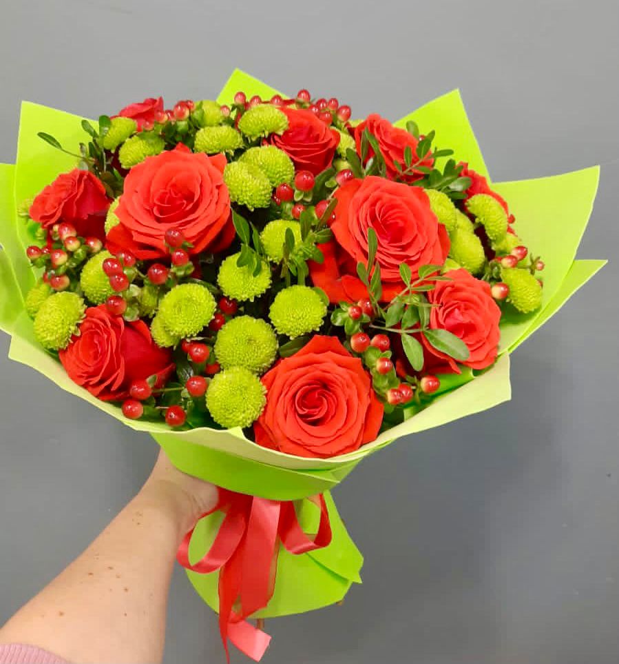 Букет цветов из: Хризантемы и Розы в Николаевке Республики Мордовия