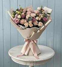 Букет цветов из:  Розы и Лизиантусы в Николаевке Республики Мордовия