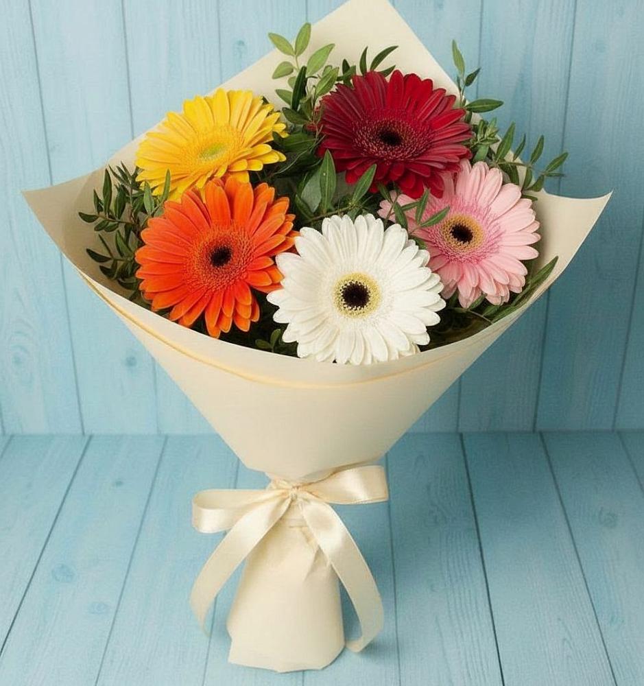 Букет цветов из: Герберы в Николаевке Республики Мордовия
