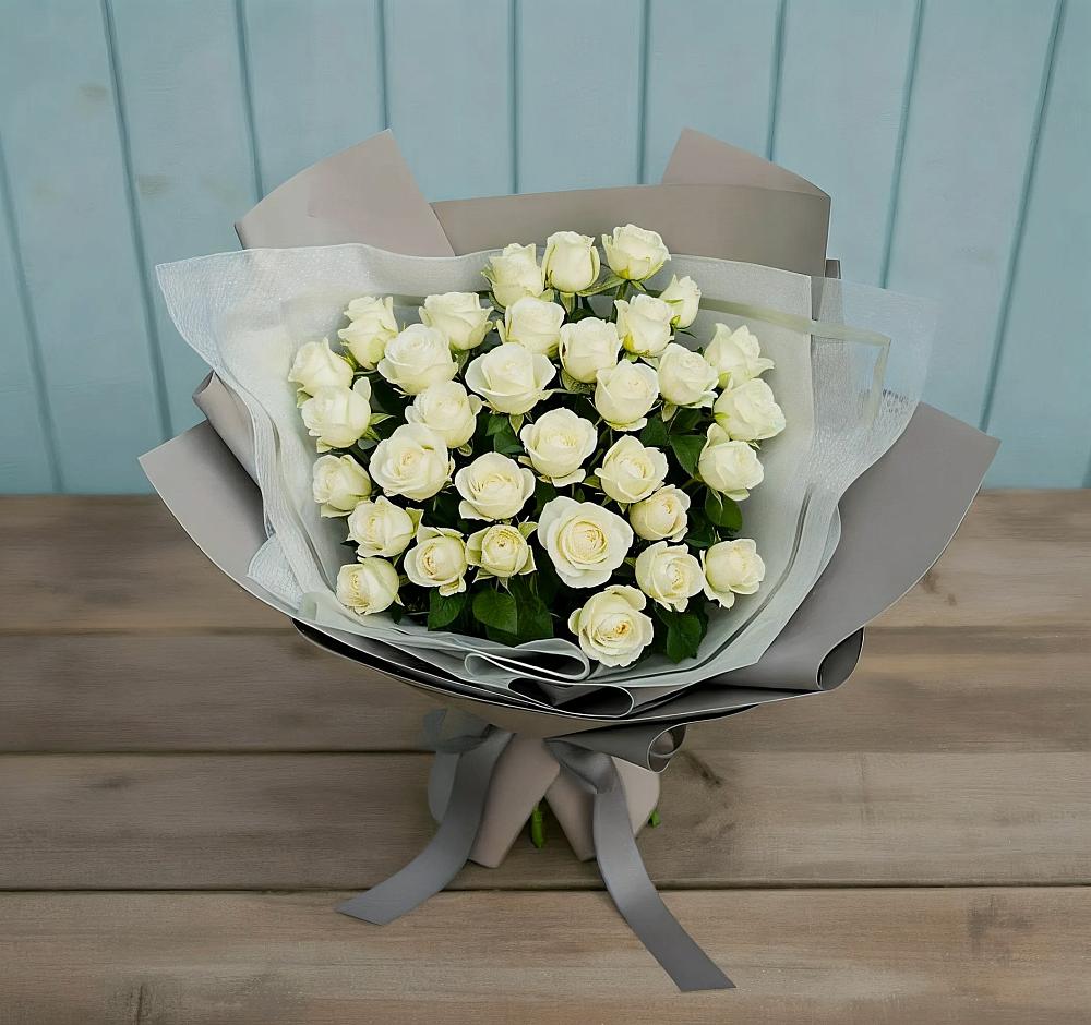 Букет Белоснежная нежность в Николаевке Республики Мордовия