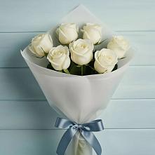 Букет 7 Белых роз Эдлесс Лав #REPLACE_PRED# Николаевке Республики Мордовия
