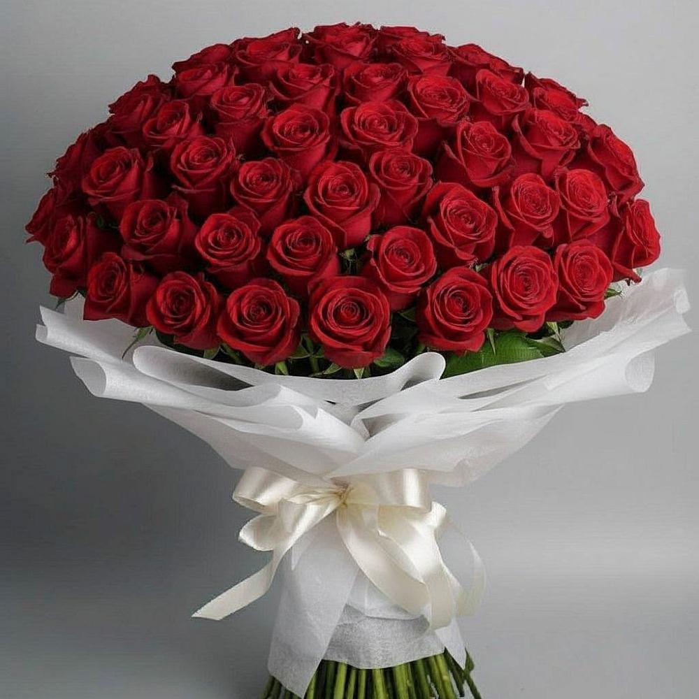 Букет 101 Красная роза Блэк Мэджик в Николаевке Республики Мордовия