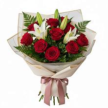Букет цветов из:  Лилии и Розы в Николаевке Республики Мордовия