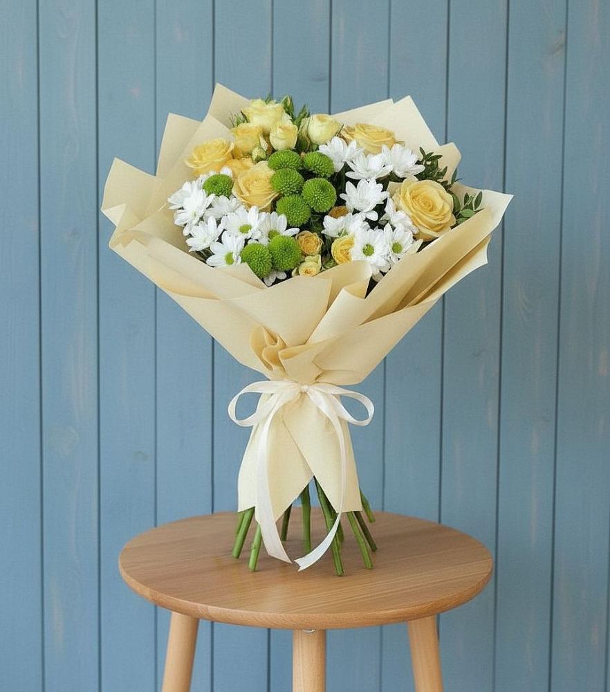 Букет цветов из: Хризантемы и Розы в Николаевке Республики Мордовия