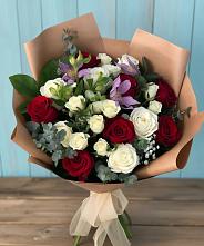 Букет цветов из:  Розы и Альстромерии в Николаевке Республики Мордовия