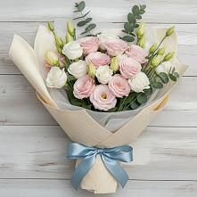 Букет цветов из:  Лизиантусы в Николаевке Республики Мордовия