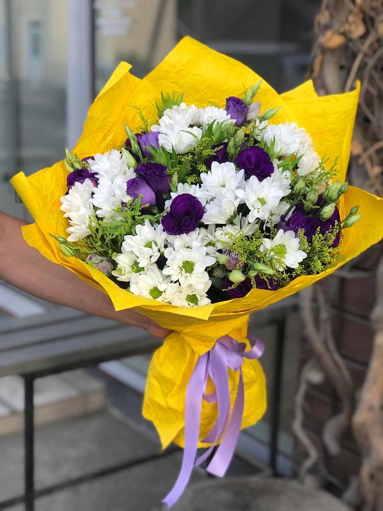 Букет цветов из: Ирисы, Хризантемы и Ромашки в Николаевке Республики Мордовия