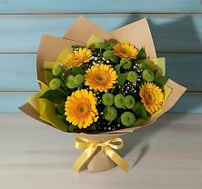 Букет цветов из:  Герберы и Хризантемы в Николаевке Республики Мордовия