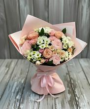 Букет цветов из:  Гвоздики, Розы и Хризантемы в Николаевке Республики Мордовия