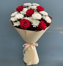 Букет цветов из:  Розы и Хризантемы в Николаевке Республики Мордовия