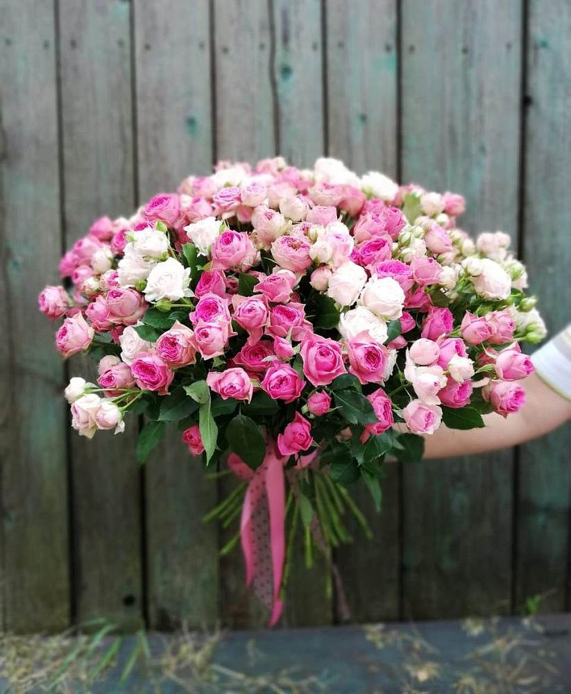 Букет Розовые кустовые розы Натали и Лав Лидия в Николаевке Республики Мордовия