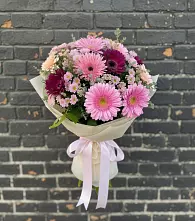 Букет цветов из:  Герберы и Хризантемы в Николаевке Республики Мордовия