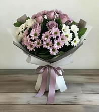 Букет цветов из:  Хризантемы и Розы #REPLACE_PRED# Николаевке Республики Мордовия