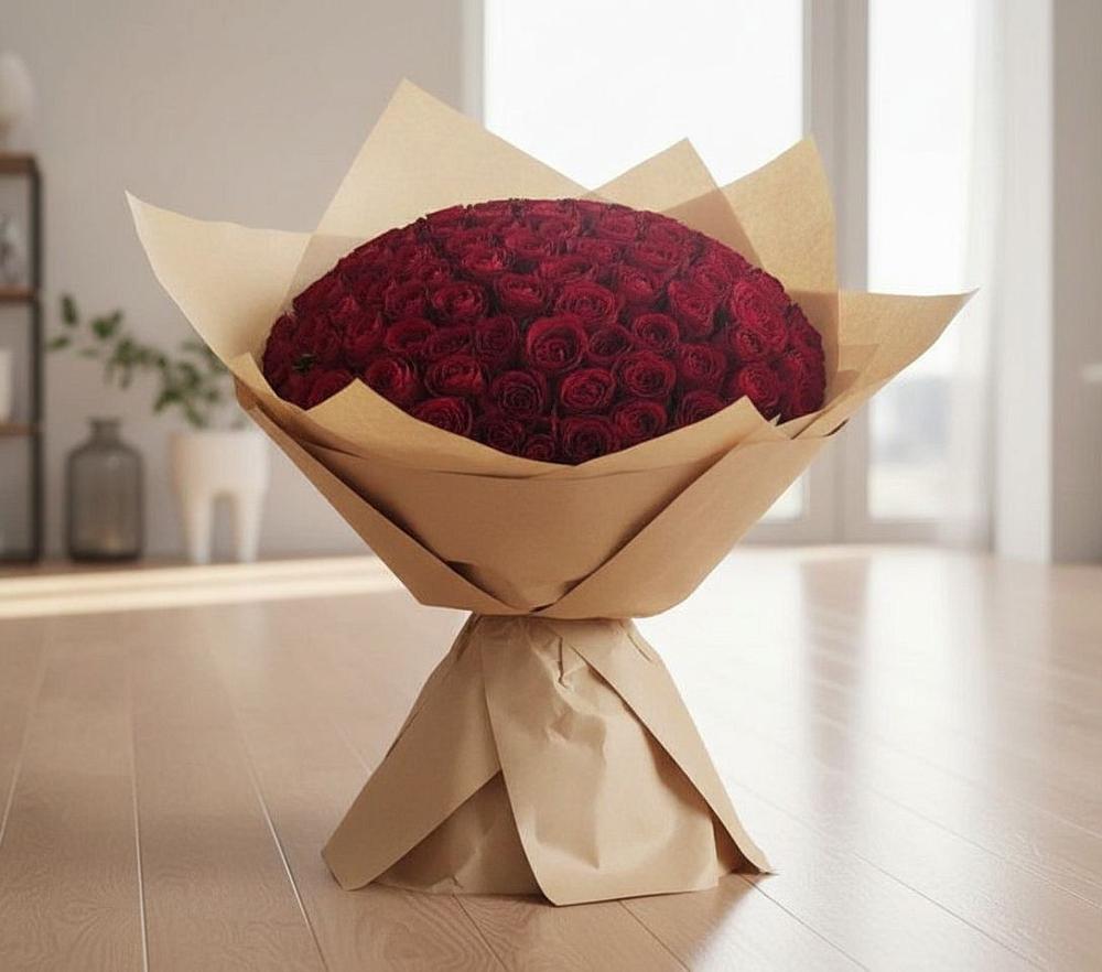 Букет 101 Красная роза в Николаевке Республики Мордовия