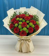 Букет цветов из:  Розы и Хризантемы в Николаевке Республики Мордовия