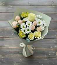 Букет цветов из:  Альстромерии, Розы и Хризантемы в Николаевке Республики Мордовия