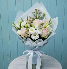 Букет цветов из:  Розы и Лизиантусы #REPLACE_PRED# Николаевке Республики Мордовия