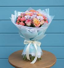 Букет цветов из:  Хризантемы и Розы #REPLACE_PRED# Николаевке Республики Мордовия