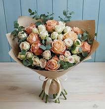 Букет цветов из:  Альстромерии и Розы #REPLACE_PRED# Николаевке Республики Мордовия