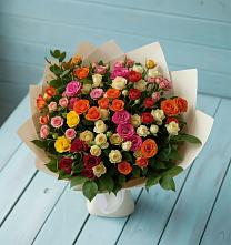 Букет Микс из разноцветных кустовых роз #REPLACE_PRED# Николаевке Республики Мордовия